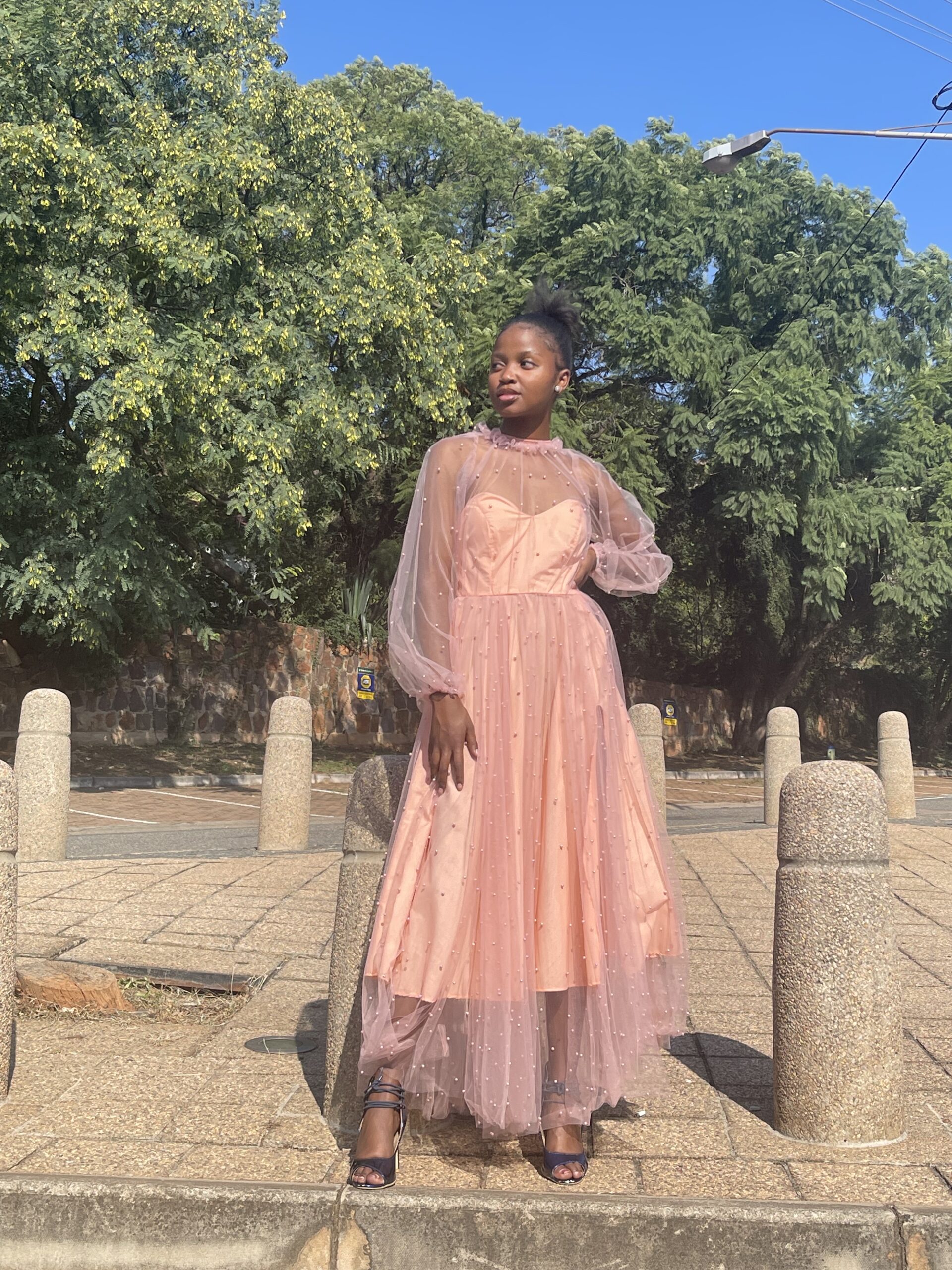 Pink Beaded Dress FUNDI S CLOTHING